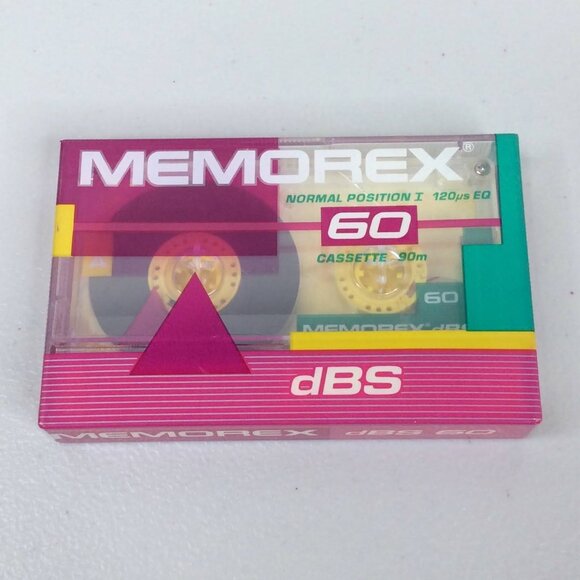 New Sealed Memorex dBS-60 Cassette Tape Vintage Retro 90s - Picture 1 of 3